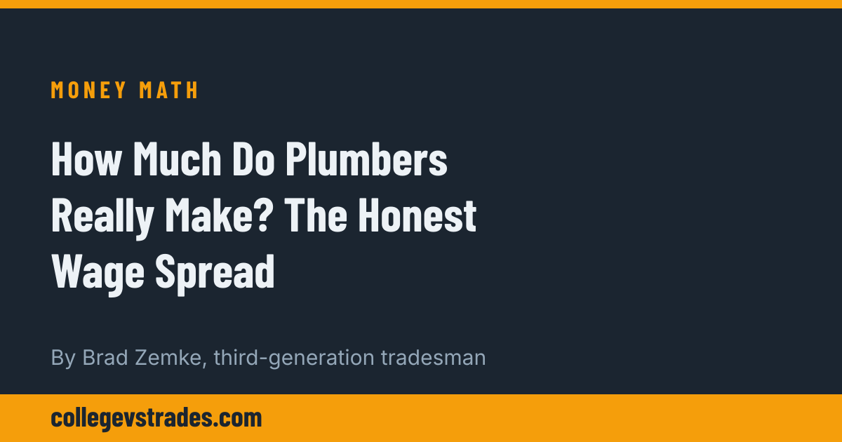 How Much Do Plumbers Really Make? The Honest Wage Spread